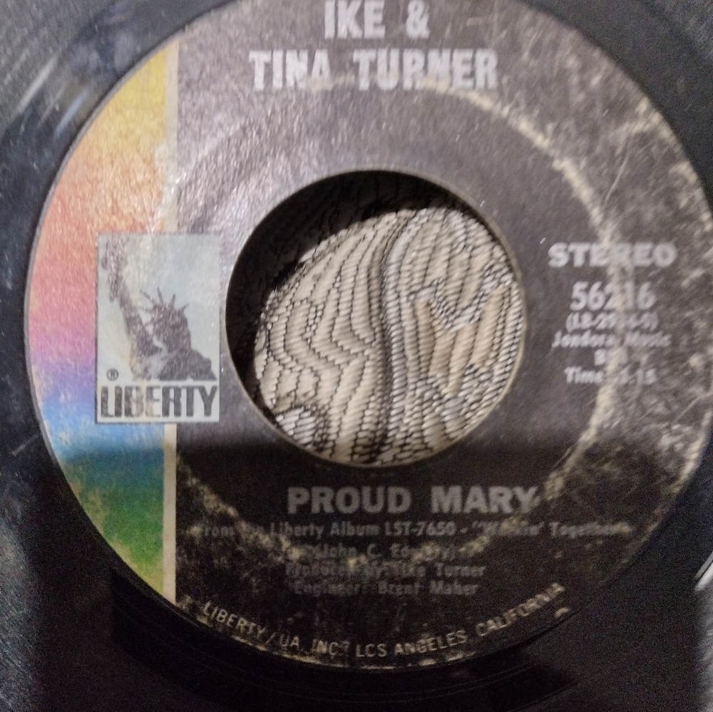 Ike & TINA TURNER PROUD MARY Vintage Vinyl 45 Record